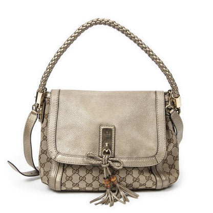 Gucci Bella Flap Beige/bronze GG Canvas A