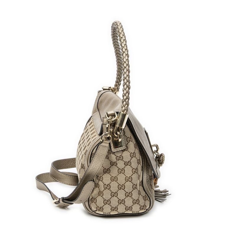Gucci Bella Flap Beige/bronze GG Canvas A