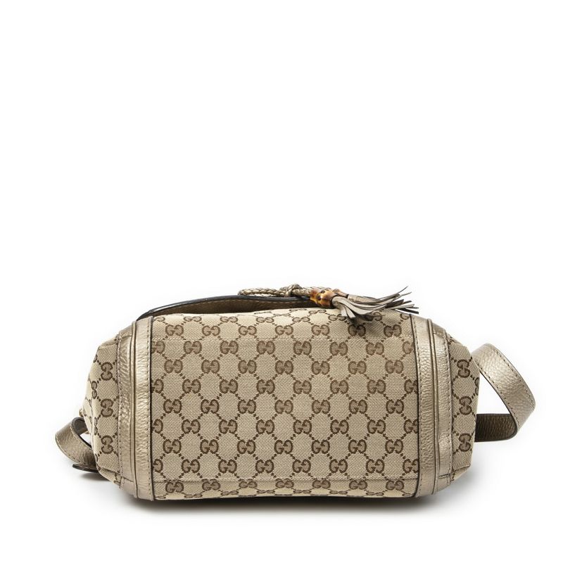 Gucci Bella Flap Beige/bronze GG Canvas A