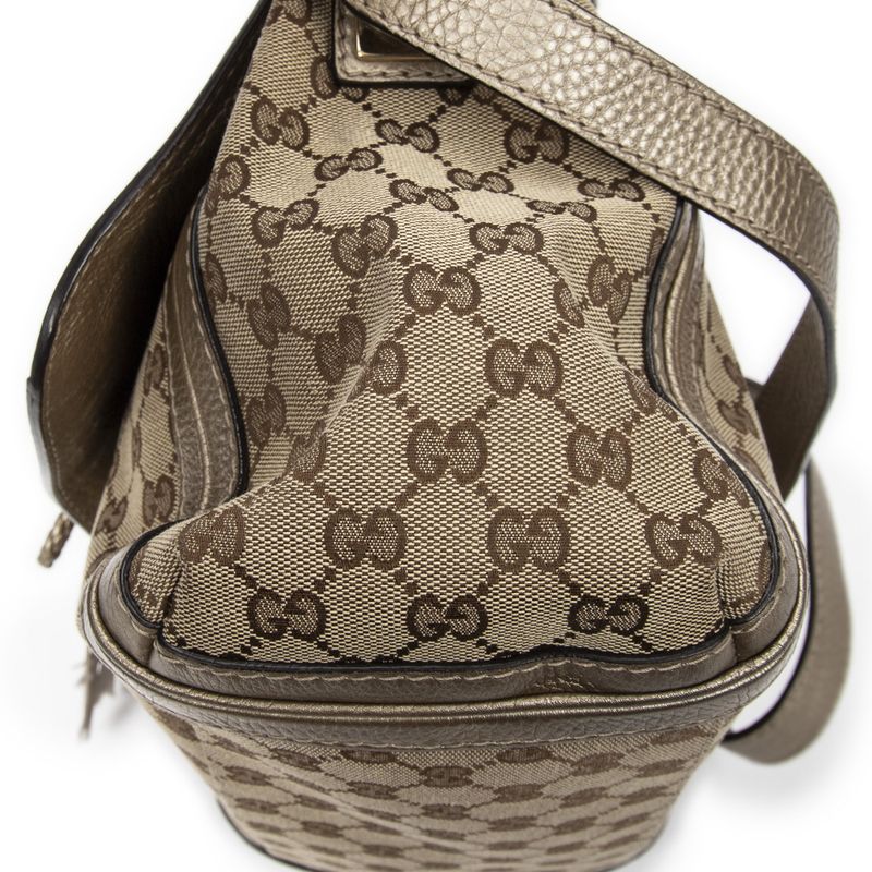Gucci Bella Flap Beige/bronze GG Canvas A