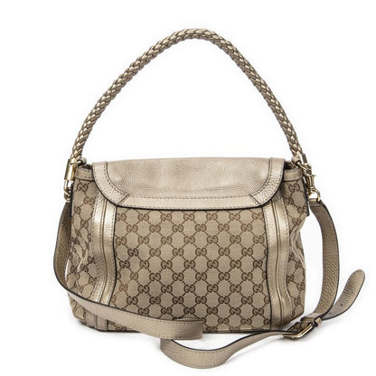 Gucci Bella Flap Beige/bronze GG Canvas A