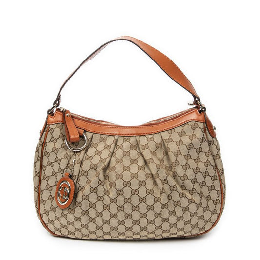 Gucci Medium Sookie Boston Beige/brown GG Canvas A
