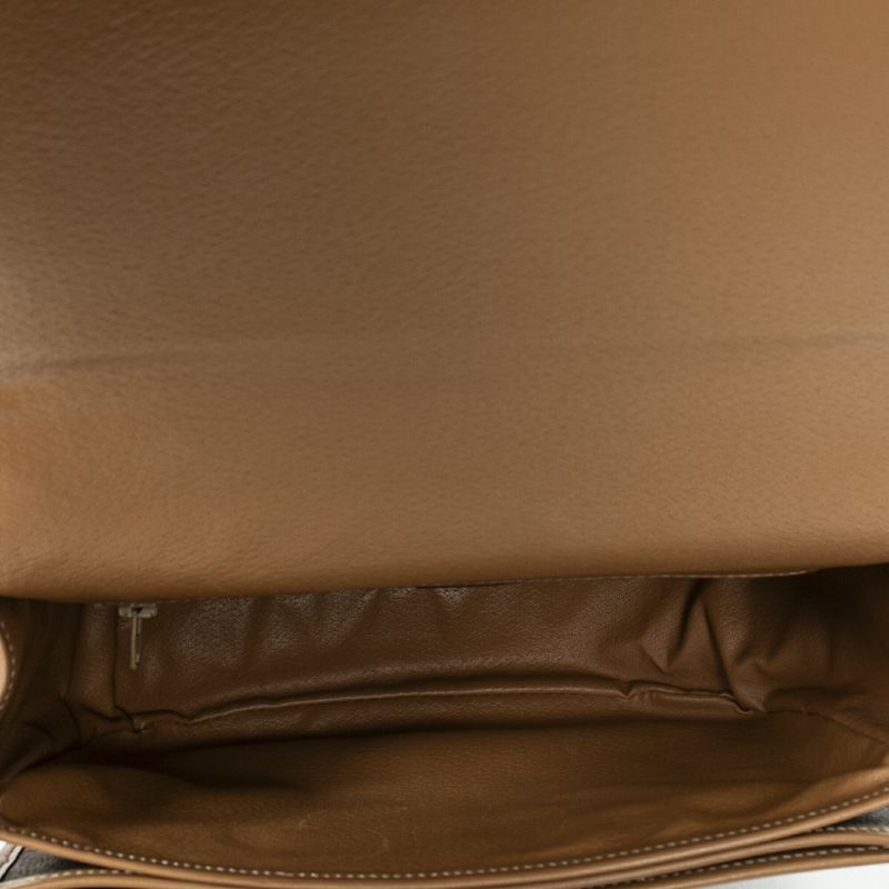 Celine Vintage Flap Crossbody Brown Macadam PVC Canvas A