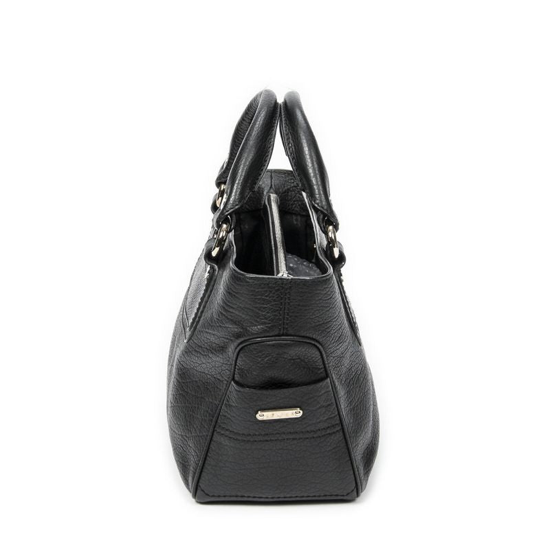 Celine Black Grained Calfskin Leather A