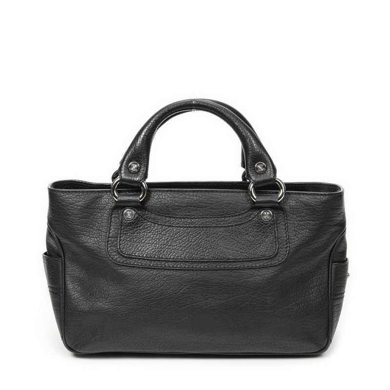 Celine Black Grained Calfskin Leather A