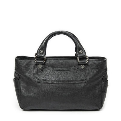 Celine Black Grained Calfskin Leather A