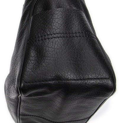 Celine Black Grained Calfskin Leather A