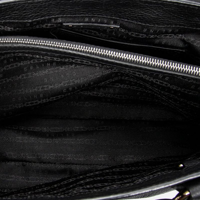 Celine Black Grained Calfskin Leather A