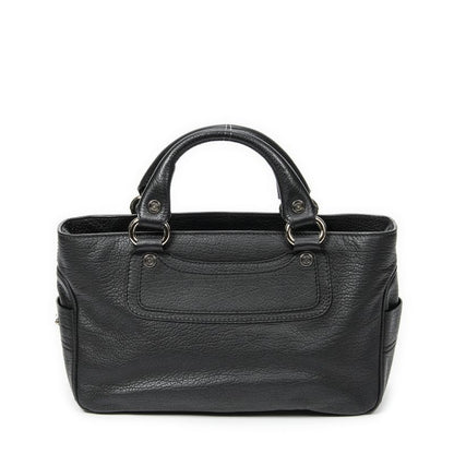 Celine Black Grained Calfskin Leather A