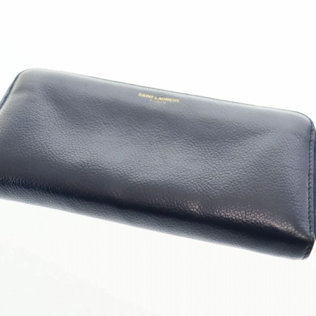 Saint Laurent Paris Round Zipper Long Wallet Long Wallet 463340 Navy Brand