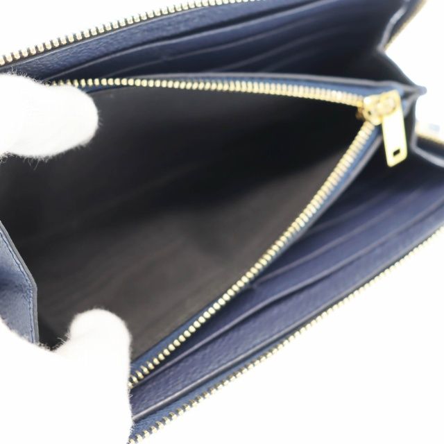 Saint Laurent Paris Round Zipper Long Wallet Long Wallet 463340 Navy Brand