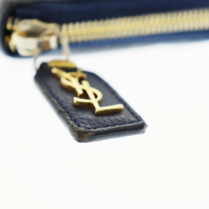 Saint Laurent Paris Round Zipper Long Wallet Long Wallet 463340 Navy Brand