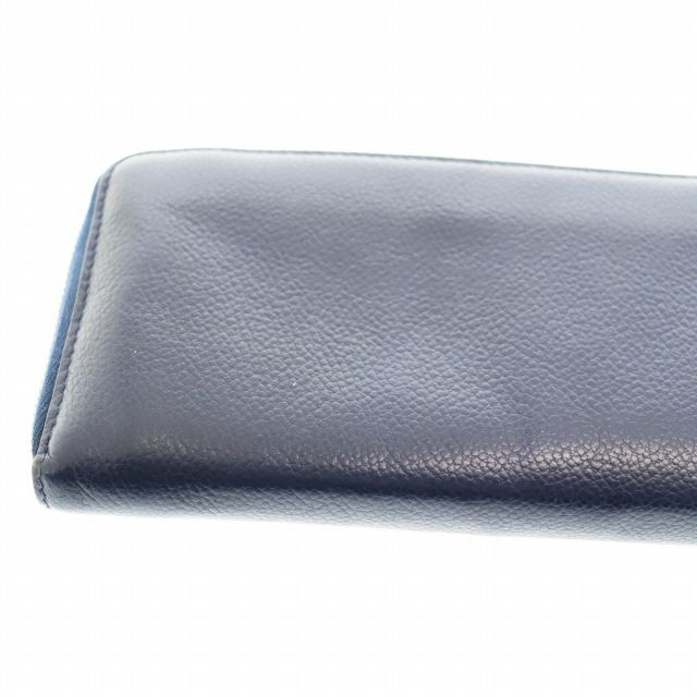 Saint Laurent Paris Round Zipper Long Wallet Long Wallet 463340 Navy Brand