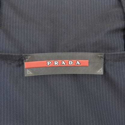 Prada Sport Striped Zip Up Hoodie Men's Navy 46