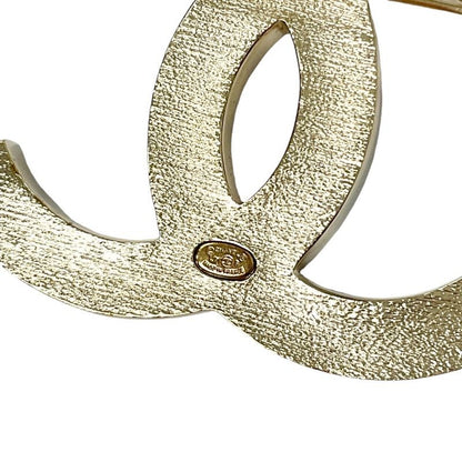 Chanel Brooch Corsage Gold Here Mark Rhinestone