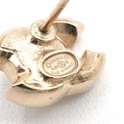 Chanel Earrings Earring Gold Coco Mark Rhinestone