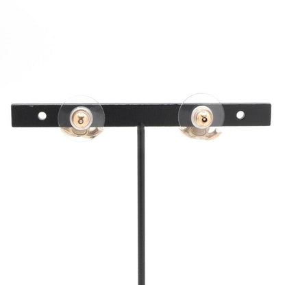 Chanel Earrings Earring Gold Coco Mark Rhinestone