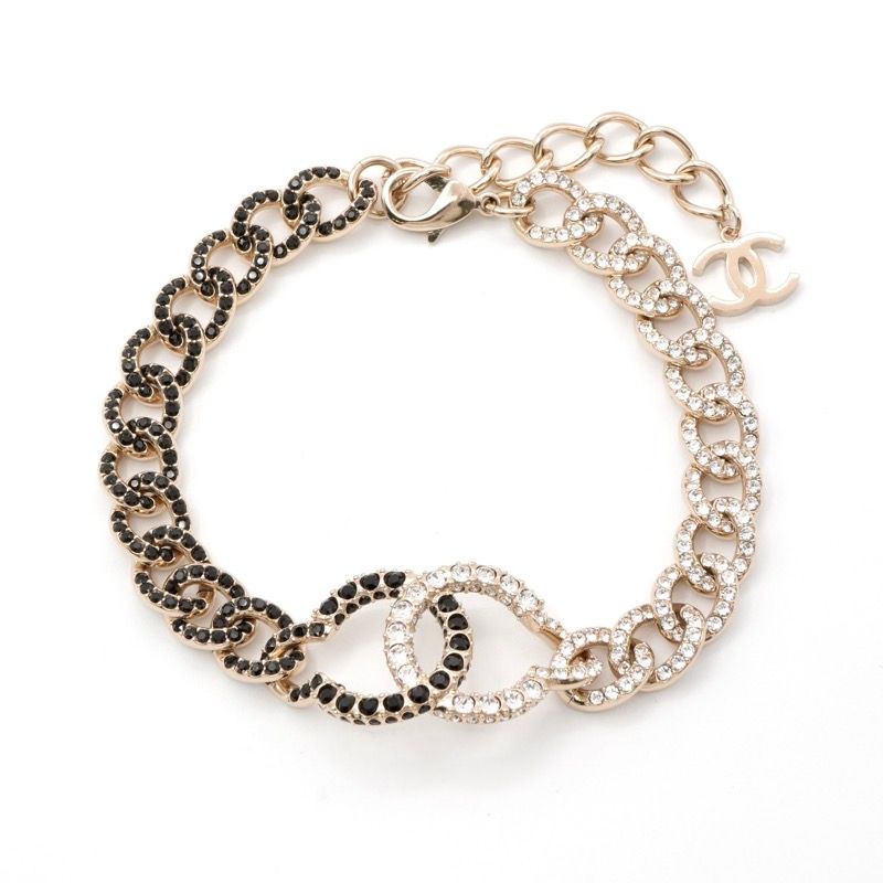 Chanel Necklace Pendant Choker Gold Coco Mark Rhinestone