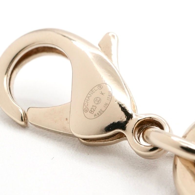 Chanel Necklace Pendant Choker Gold Coco Mark Rhinestone