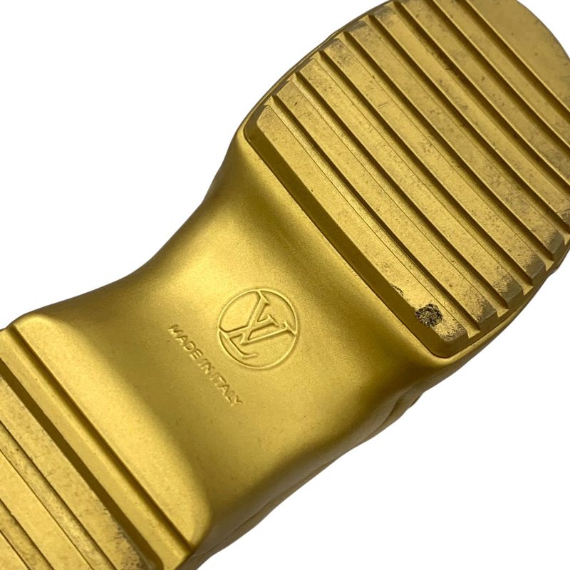 Louis Vuitton Arclight Line Monogram Sandals Shoes Leather Brown Gold