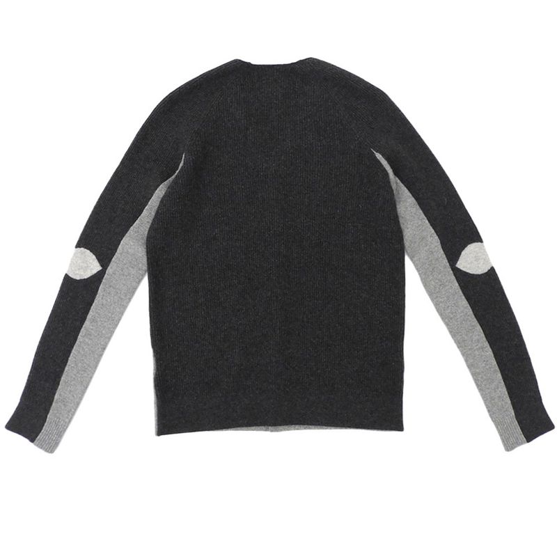 Bottega Veneta Beautiful Bi-color Cardigan Men's Cashmere Blend Charcoal Gray 44