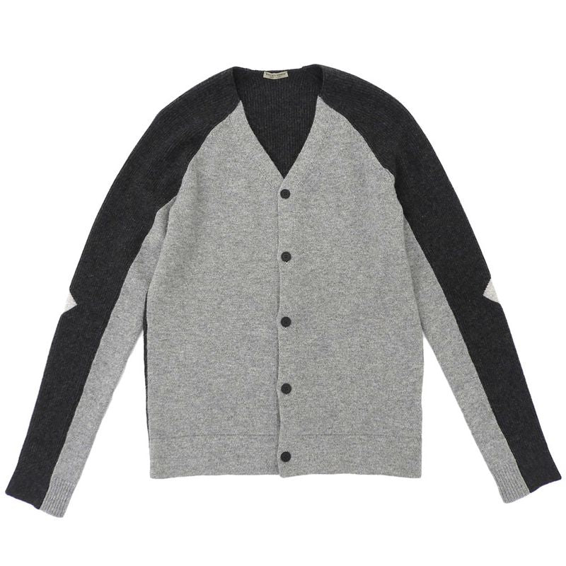 Bottega Veneta Beautiful Bi-color Cardigan Men's Cashmere Blend Charcoal Gray 44