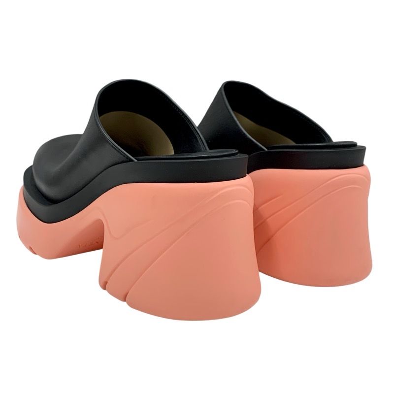 Bottega Venetaveneta Flash Pump Sandals Shoes Leather Rubber Black Pink Black