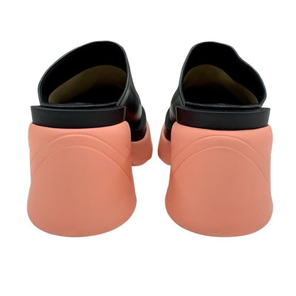 Bottega Venetaveneta Flash Pump Sandals Shoes Leather Rubber Black Pink Black