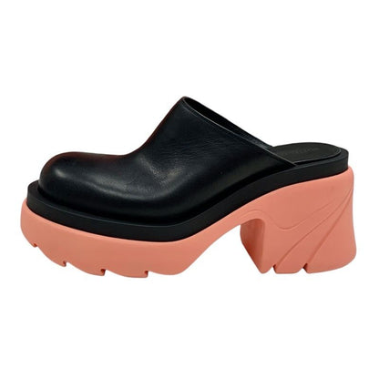 Bottega Venetaveneta Flash Pump Sandals Shoes Leather Rubber Black Pink Black