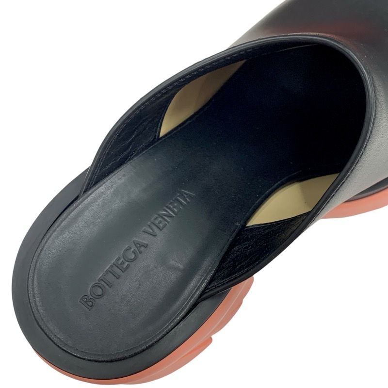 Bottega Venetaveneta Flash Pump Sandals Shoes Leather Rubber Black Pink Black