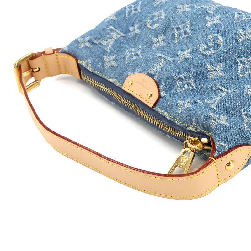 Louis Vuitton Monogram Denim Pochette Hills Hand Bag Blue M82949 90298817