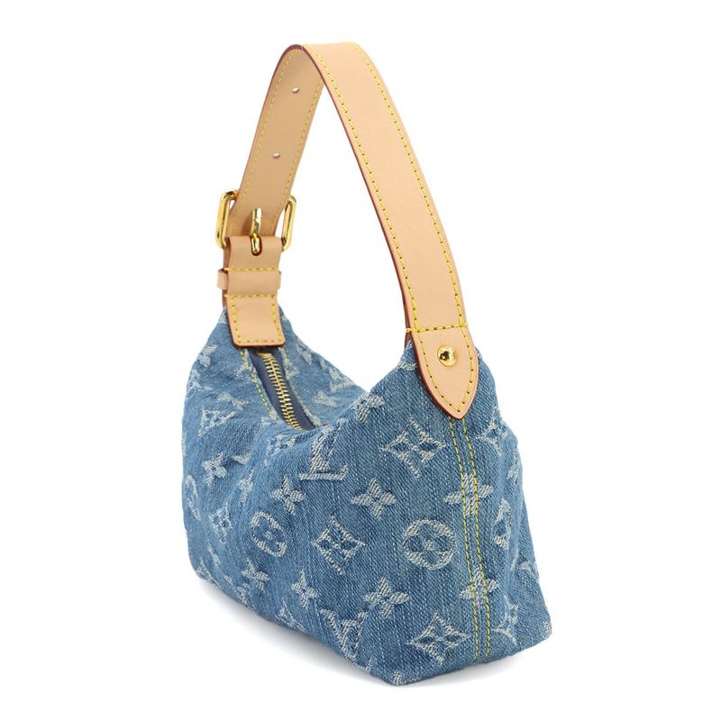 Louis Vuitton Monogram Denim Pochette Hills Hand Bag Blue M82949 90298817