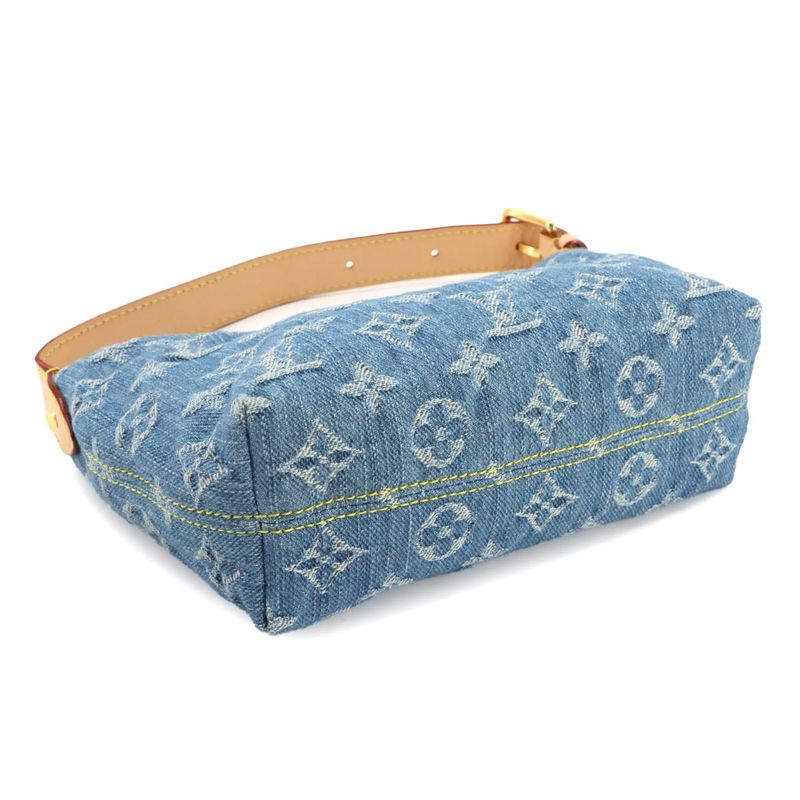 Louis Vuitton Monogram Denim Pochette Hills Hand Bag Blue M82949 90298817