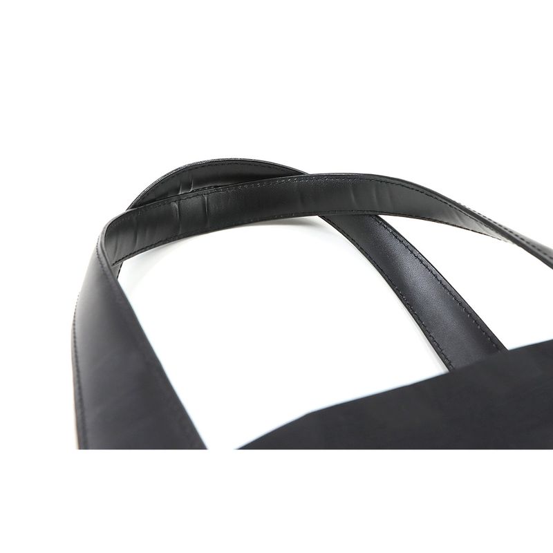 Exhibited Chanel New Travel Line Tote PM Bag Nylon Jacquard Leather Black