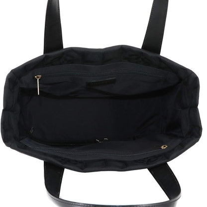 Exhibited Chanel New Travel Line Tote PM Bag Nylon Jacquard Leather Black