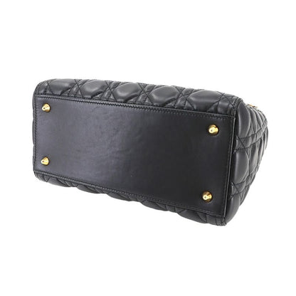 Christian Dior Chiristian Dior Canage Lady Dior Medium 2way Hand Bag Leather