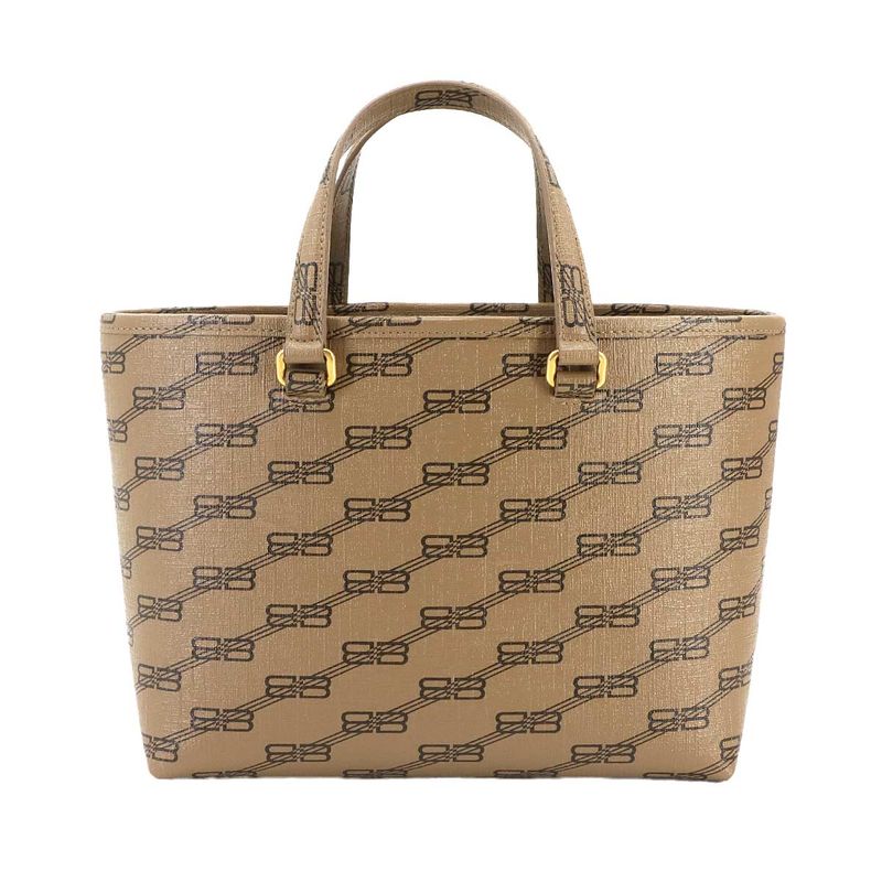 Exhibit Balenciaga Bbmonogram 2way Hand Shoulder Bag PVC Brown 702699 Hand