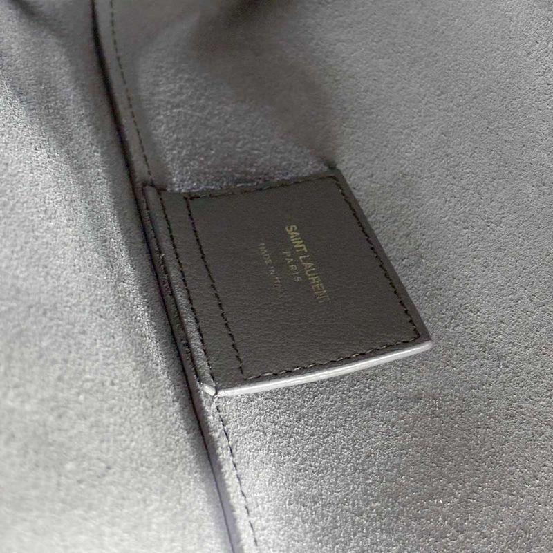 Saint Laurent Toy Shopping Bag 2way Tote Shoulder Bag Leather Gray 498612 Toy