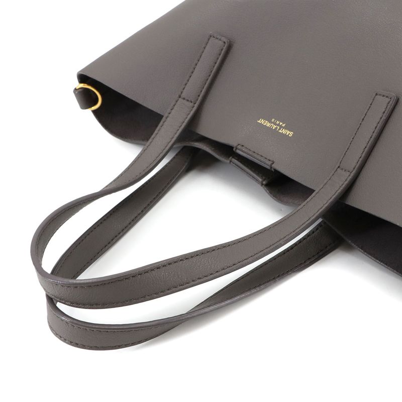 Saint Laurent Toy Shopping Bag 2way Tote Shoulder Bag Leather Gray 498612 Toy