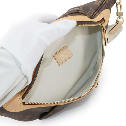 Exhibited Louis Vuitton Monogram High Rise Body Bag Brown Gold Hardware M46784