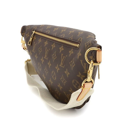 Exhibited Louis Vuitton Monogram High Rise Body Bag Brown Gold Hardware M46784