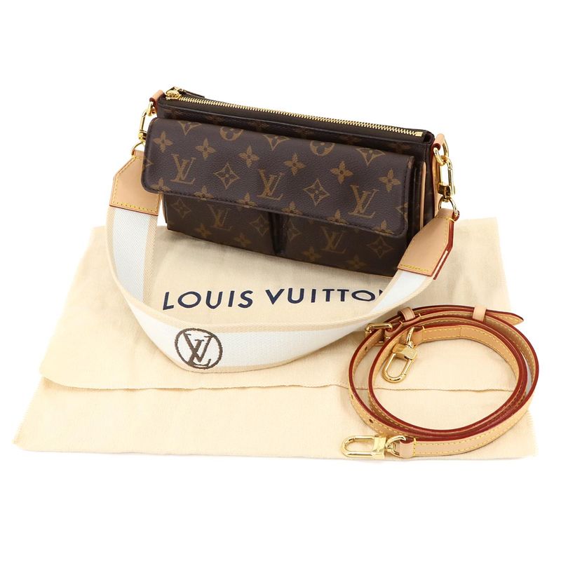 Louis Vuitton Monogram Vivacite Shoulder Bag Brown M46999 Gold Hardware 90299576