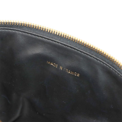 Chanel Vanity Hand Bag Caviar Skin Leather Black A01998 Coco Mark Gold Hardware