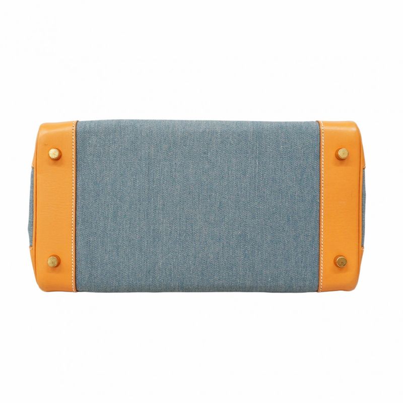 Hermes Handbag Haut À Courroies HAC 32 Toile Jean Vache Natural Gold Hardware