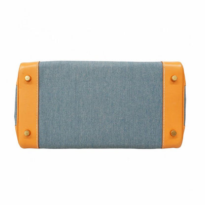 Hermes Handbag Haut À Courroies HAC 32 Toile Jean Vache Natural Gold Hardware