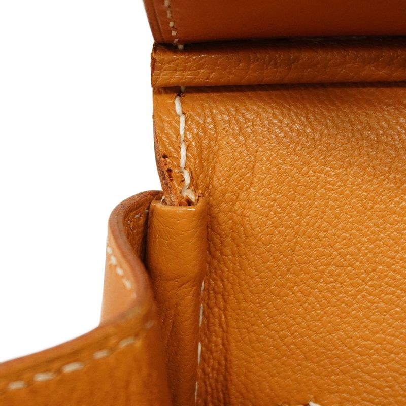 Hermes Handbag Haut À Courroies HAC 32 Toile Jean Vache Natural Gold Hardware