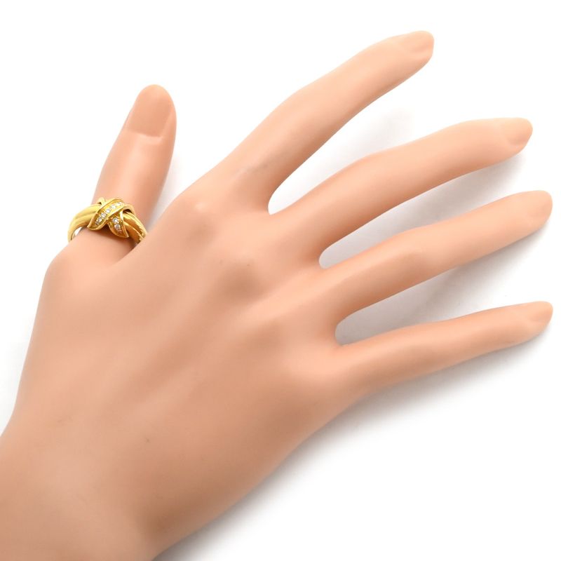 Tiffany & Co Tiffany & Co Ring Signature Cross Diamond Ring 18k Yellow Gold