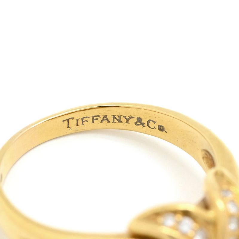Tiffany & Co Tiffany & Co Ring Signature Cross Diamond Ring 18k Yellow Gold