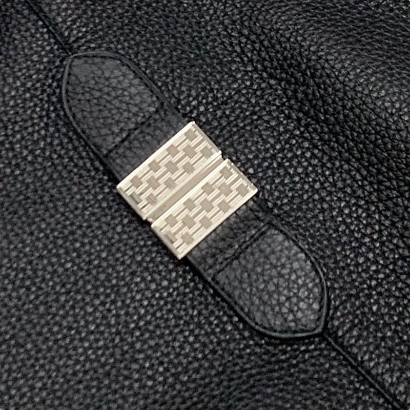 Hermes Dress Black Silver Sleeveless Leather