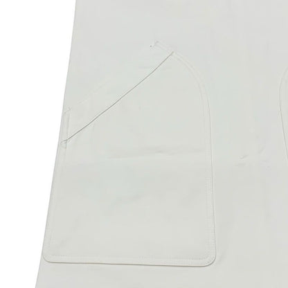 Hermes Dress Cotton White Half Zip Ture Hardware Belt Short Sleeve
